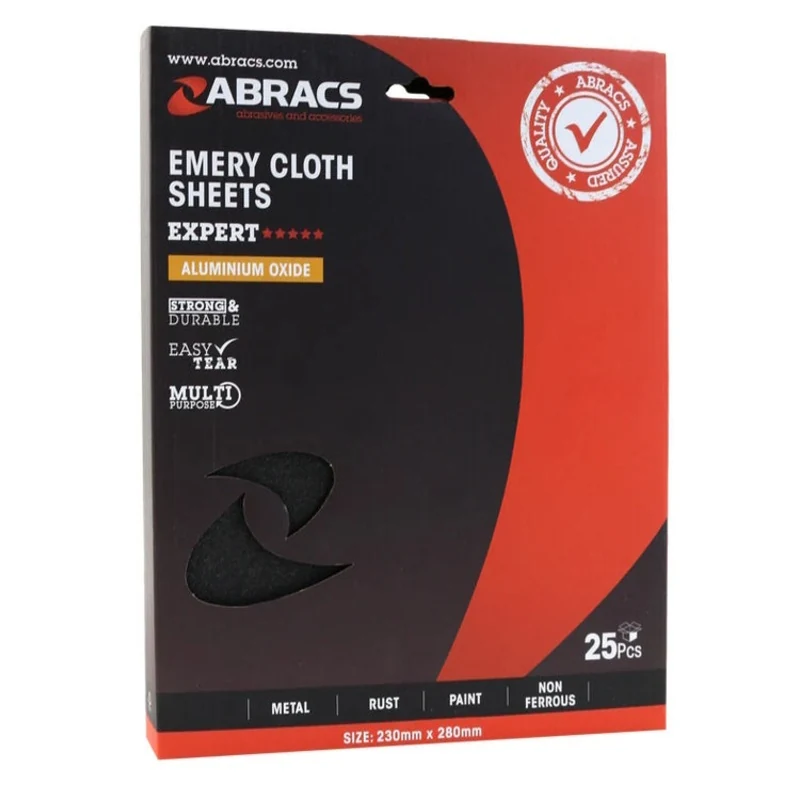 Abracs Emery Sheet 60Grit - Pack 25